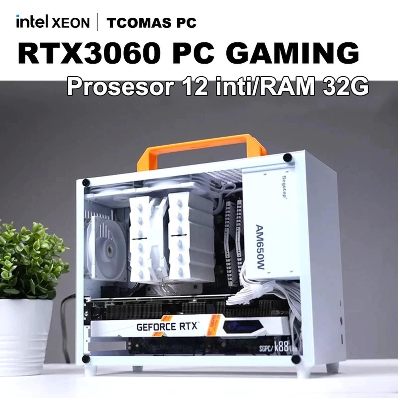 PC GAMING RTX3060 Gaming Full Set Prosesor Intel E5 2673 V3 RAM 32GB SSD 512GB VGA NVIDIA RTX3050Ti 8G Garansi 3 Tahun Windows 10/11 Pro - 32G+256G+GT